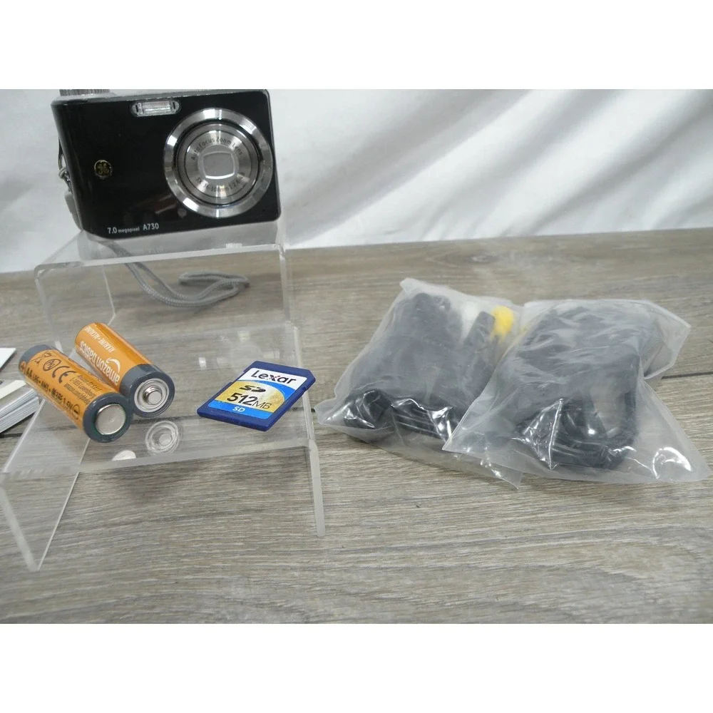 GE General Imaging A730 7.0MP Digital Camera 3x Optical Zoom Black Tested